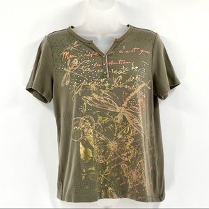 CHRISTOPHER & BANKS Petite Graphic TShirt 0088